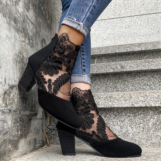 Evelyn | Zapatos de Tacón Con Encaje